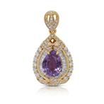 Hanger - 18 karaat Geel goud -  1.14ct. tw. Saffier -, Handtassen en Accessoires