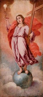 Escuela española (XVII) - Niño Jesús triunfante. Alegoría de, Antiek en Kunst