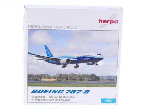Schaal 1:500 Herpa 513449 Boeing Company Boeing 787-800 ..., Hobby en Vrije tijd, Modelbouw | Vliegtuigen en Helikopters, Zo goed als nieuw