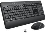 Logitech - Draadloos toetsenbord + muis - Azerty - Zwart, Computers en Software, Toetsenborden, Verzenden, Logitech, Draadloos