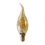 LED Filament E14 Kaars Tip 2W Dimbaar Amber 2400K, Verzenden