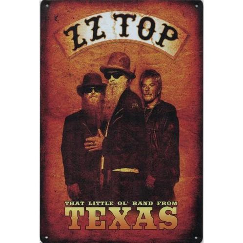 Wandbord - ZZ Top That Little Ol Band From Texas, Verzamelen, Muziek, Artiesten en Beroemdheden, Poster, Artwork of Schilderij