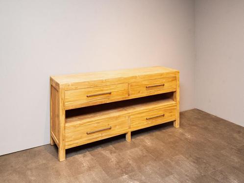 Badkamermeubel teak 180x45x85cm - Naturel, Huis en Inrichting, Badkamer | Badkamermeubels, Ophalen of Verzenden