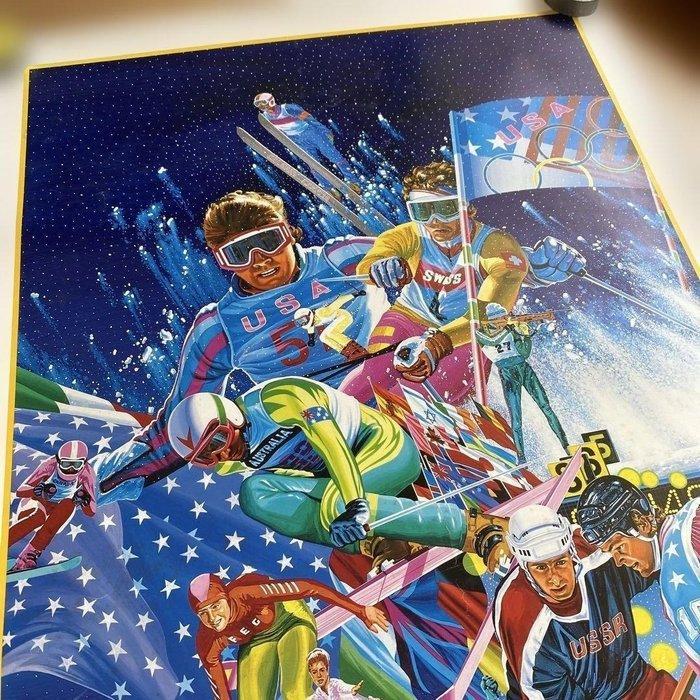 Hiro Yamagata - 1988 Winter Olympics US Team Poster Signed, Verzamelen, Overige Verzamelen