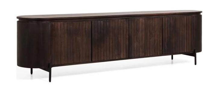 2dekans | Multifurn - TV meubel Mokka (200cm, Donkerbruin), Huis en Inrichting, Kasten |Televisiemeubels, Ophalen of Verzenden