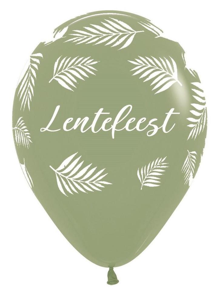 Ballonnen Lentefeest Palms Eucalyptus 30cm 25st, Hobby en Vrije tijd, Feestartikelen, Nieuw, Verzenden