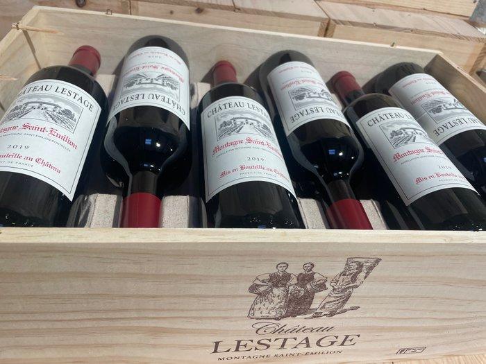 2019 Château Lestage - Saint-Émilion - 12 Flessen (0.75, Verzamelen, Wijnen