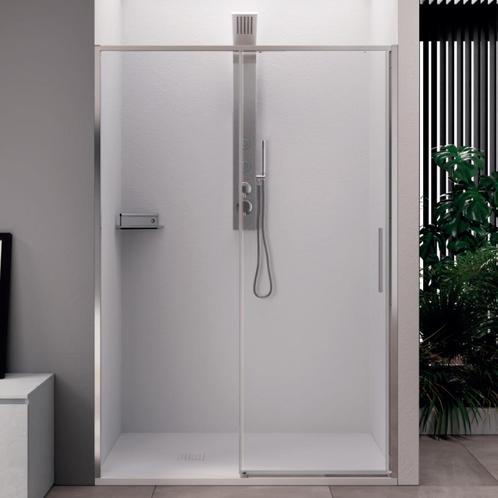 Schuifdeur Lacus Torcello Tweedelig Helder Glas 110x200 cm, Doe-het-zelf en Bouw, Sanitair, Douche, Nieuw, Chroom, Ophalen of Verzenden
