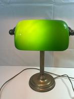 Lamp - Messing, Glas - Notarislamp, Antiek en Kunst