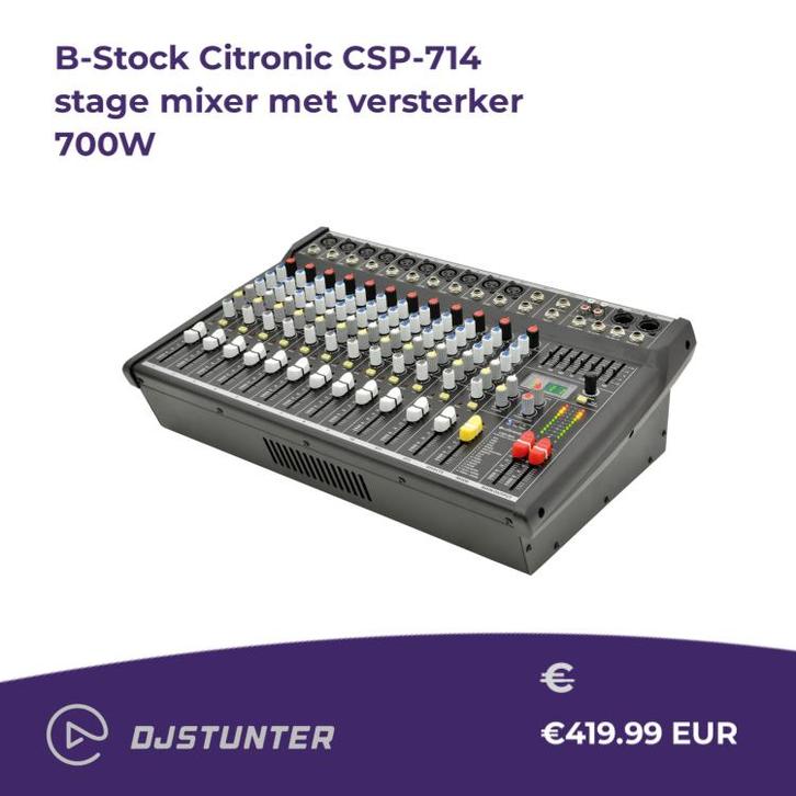 B-Stock Citronic CSP-714 Stage Mixer Met Versterker 700W, Musique & Instruments, Microphones