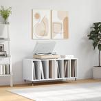 vidaXL Platenkast 100x38x48 cm bewerkt hout wit, Huis en Inrichting, Verzenden, Nieuw