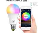 Veiling - Set van 2 iBello Smart WiFi LED Lamp - E27 - 9W, Maison & Meubles