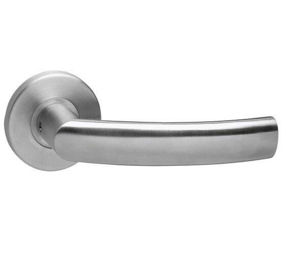 Intersteel deurkruk Blok op rozet verdekt met nokken RVS, Doe-het-zelf en Bouw, Hang- en Sluitwerk, Ophalen of Verzenden