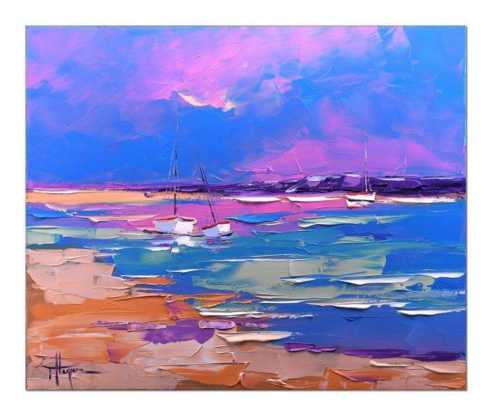 Olivier Pfleger - Mandrafina  Plage de Penmarch  LARGE, Antiquités & Art, Art | Objets design