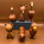 Senshukai  - Speelgoed meubels Six Vintage wooden animals