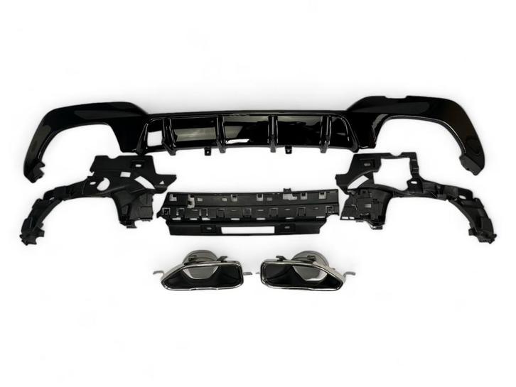 DIFFUSER + UITLAATSTUKKEN (CHROME) GESCHIKT VOOR BMW 3 SERIE, Autos : Divers, Accessoires de voiture, Envoi