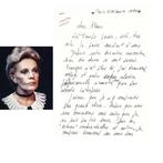 Jeanne Moreau - Lettre manuscrite de Jeanne Moreau avec, Verzamelen, Film en Tv, Nieuw