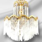 Elegante Lámpara con Cristales de Tubitos - Lamp - Brons -, Antiquités & Art, Antiquités | Éclairage