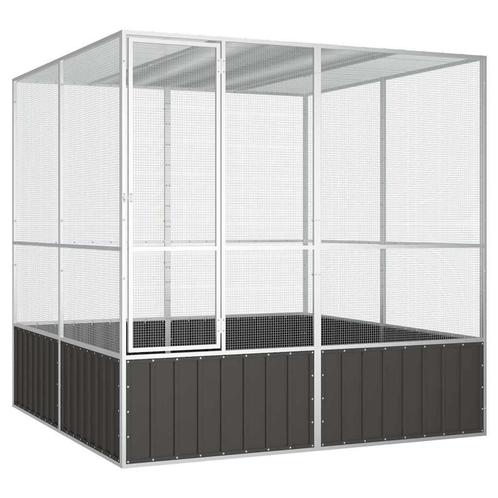 vidaXL Vogelkooi 213,5x217,5x211,5 cm gegalvaniseerd staal, Dieren en Toebehoren, Vogels | Toebehoren, Nieuw, Verzenden
