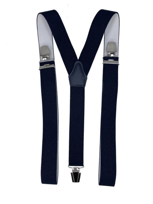 XXL Donkerblauwe bretels met extra sterke brede clips (3 cli, Kleding | Heren, Riemen en Ceintuurs, Verzenden