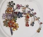 Bijou broche Or blanc or jaune - 27.20ct. tw. Saphir -, Bijoux, Sacs & Beauté, Bijoux anciens
