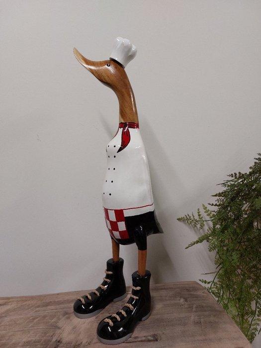 Statue, wooden handmade als kok - 50 cm - Bois, Antiek en Kunst, Curiosa en Brocante