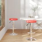 vidaXL Tabourets de bar lot de 2 rouge similicuir, Verzenden, Neuf