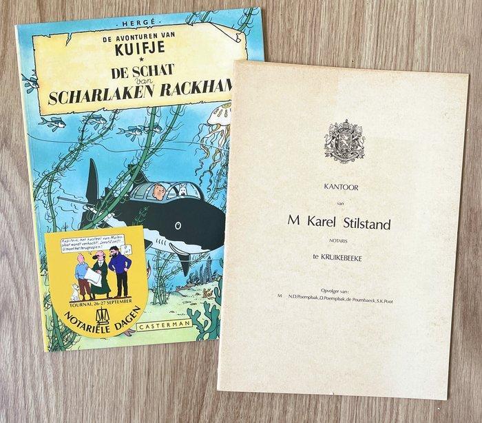 Kuifje - Verkoopakte van kasteel van Molensloot met album De, Boeken, Stripverhalen