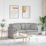 vidaXL Modulaire bank met kussens stof wolk grijs, Verzenden, Nieuw