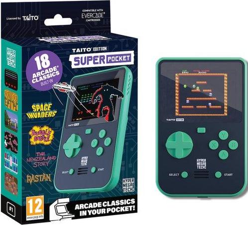 Taito - Super Pocket gaming handheld - 18 games - USB-C o..., Hobby en Vrije tijd, Gezelschapsspellen | Overige, Nieuw, Verzenden