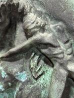 Reliëf, Scena equina - 45 cm - Brons, Antiek en Kunst