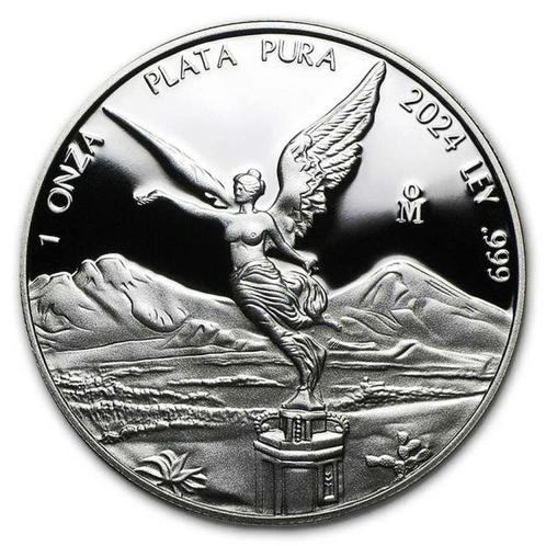 Mexique. 2024 1.9 oz Mexican Silver Libertad Proof 5 Coin, Postzegels en Munten, Edelmetalen en Baren