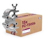 15x FORTEX Swivel Coupler truss klem WLL 500kg buis Ø48-51mm, Verzenden