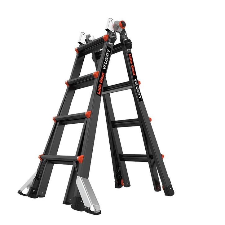 Little Giant Multifunctionele ladder 4×4 velocity black pro, Doe-het-zelf en Bouw, Ladders en Trappen, 4 meter of meer, Opvouwbaar of Inschuifbaar