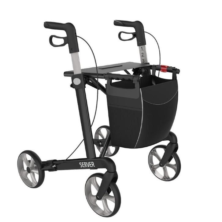 Rehasense Server lichtgewicht rollator STANDARD - Zwart, Diversen, Rollators, Ophalen of Verzenden