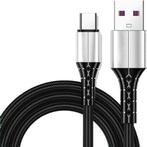 Nylon USB-C Kabel - USB-C naar USB-A - 1m - USBC3 - Zwart, Telecommunicatie, Mobiele telefoons | Toebehoren en Onderdelen, Nieuw