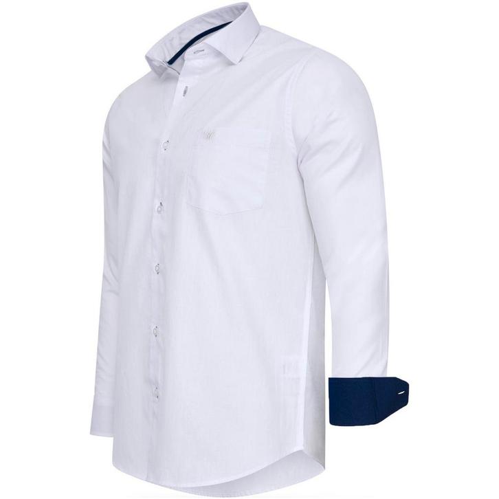 2dekans | Cappuccino Italia Stretch Overhemd Milano - Wit-, Kleding | Heren, Overhemden, Ophalen of Verzenden