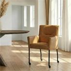 Leren eetkamerstoel Lucky, Ophalen of Verzenden, Nieuw, Leer, Bohemian, Industrieel, Modern, Scandinavisch