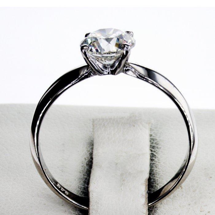 Zonder minimumprijs - Verlovingsring - 14 karaat Witgoud -, Handtassen en Accessoires, Antieke sieraden