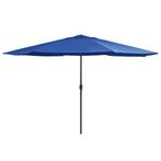 Parasol 390cm Blauw | Retour Deal | 40%, Tuin en Terras, Parasols, Verzenden, Nieuw, 3 tot 4 meter, Stokparasol