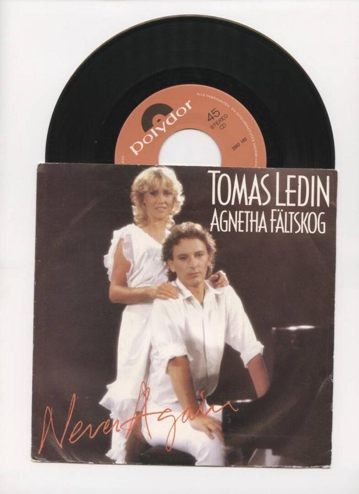 Tomas Ledin, Agnetha Fältskog (ABBA) – Never Again / Tomas L, CD & DVD, Vinyles Singles, Enlèvement ou Envoi