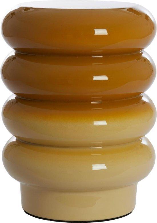 2dekans | Light & Living Bijzettafel Mirogi - Geel - Ø30cm -, Huis en Inrichting, Tafels | Bijzettafels, Ophalen of Verzenden