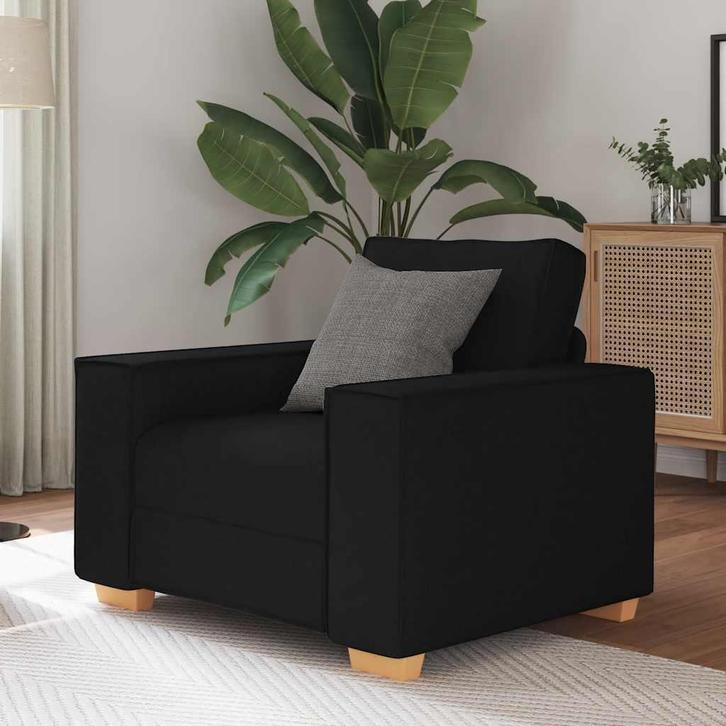 vidaXL Sofa Stoel Zwart 60 cm Stof, Huis en Inrichting, Zetels | Zetels, Nieuw, Verzenden