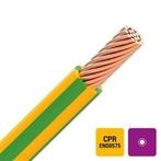 Vob 6 geel/groen 100m installatiekabel - h07v-r draad pvc, Bricolage & Construction, Électricité & Câbles