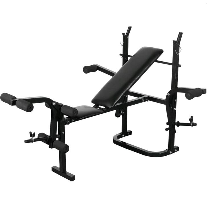 vidaXL Halterbank zwart, Sport en Fitness, Fitnessmaterialen, Nieuw, Verzenden