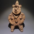 Nayarit, Mexico Terracotta Groot beeld van een krijger. Zeer