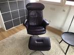 Fauteuil - Standaard Stoel - Leder - Leren draaifauteuil, Antiek en Kunst