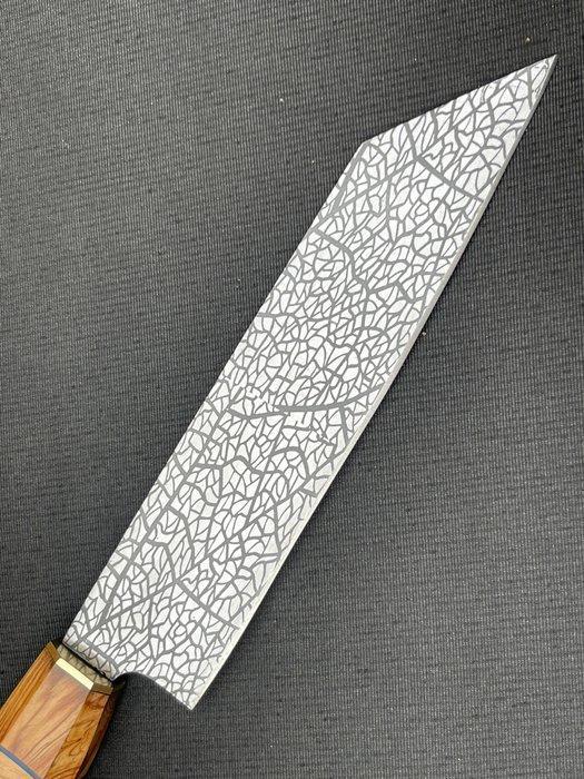 Keukenmes - R195 - Olive - Italië - chefs Gyuto mes, Antiek en Kunst, Antiek | Keukengerei