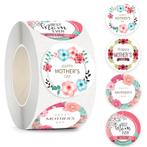 500 stickers labels rol thema moederdag happy mothersday met, Nieuw