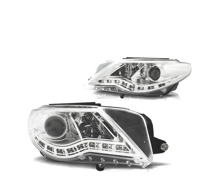 Phares Pour Volkswagen Vw Passat Cc 08-12 Daylight Fond Chro, Autos : Pièces & Accessoires, Éclairage, Envoi
